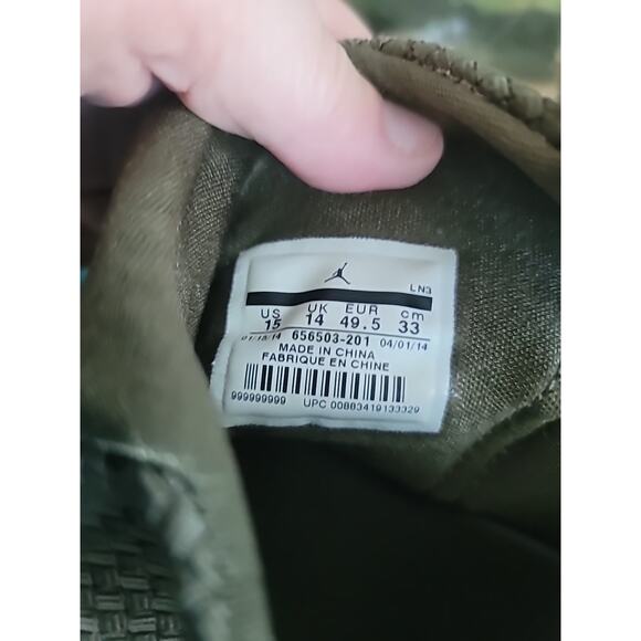 Air Jordan Mens Future Low Iguana Green Sz 15 Metallic Gold Basketball Shoe Nike - Picture 9 of 15